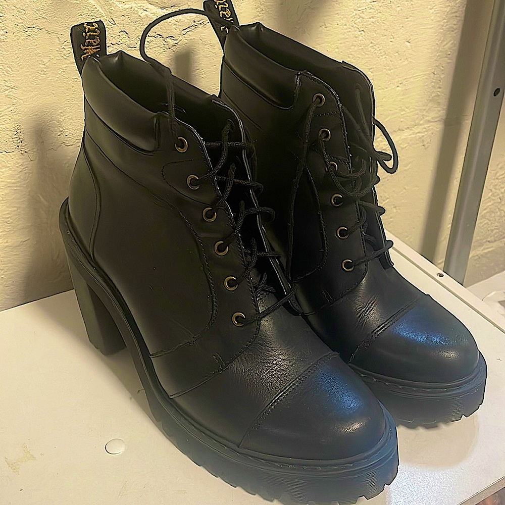 Lace up heeled Doc Marten boots